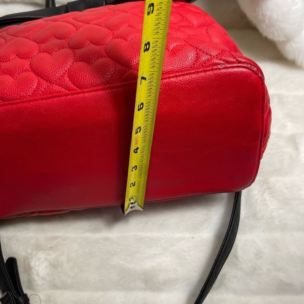 Betsey Johnson Red and Black Satchel with Bow - Picture 10 of 16